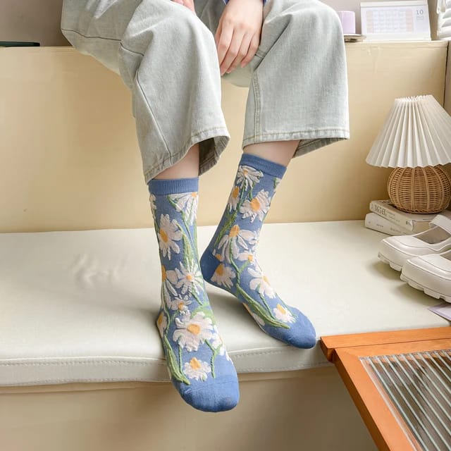 Ladies Cute Cotton Socks for Spring and Summer